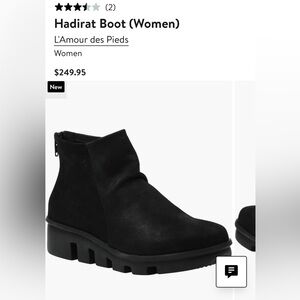 L'Amour des Pieds Black Leather Ankle Booties EUC